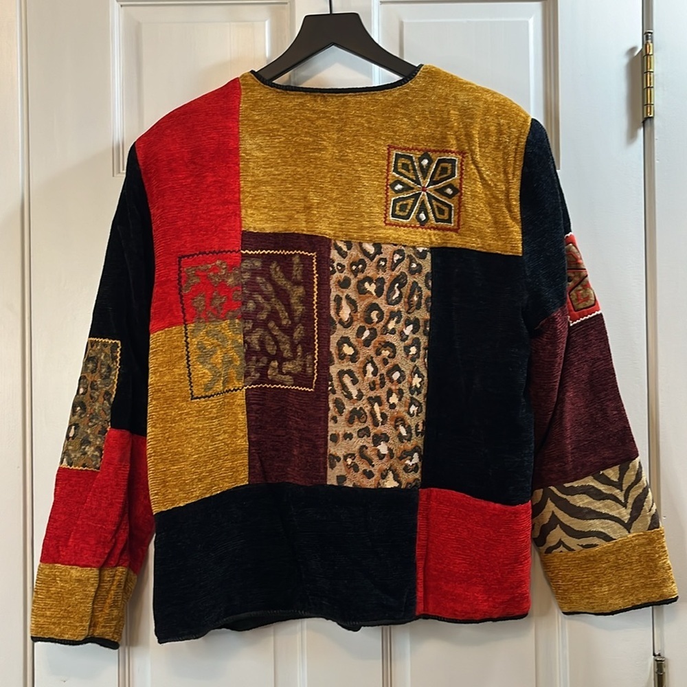 Vtg Allure Boutique Patchwork Painted Design Cord… - image 4